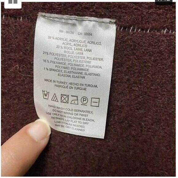 Anthropologie Morris open front Sweater Duster Vest MOTH Gray & Plum size XS-S - Picture 10 of 12